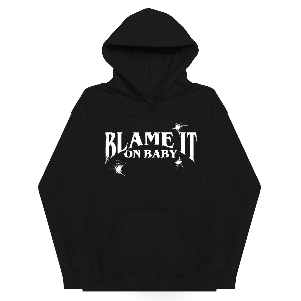 Blame It On Baby Black Logo Hoodie