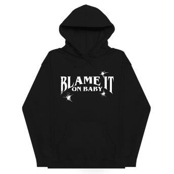 Blame It On Baby Black Logo Hoodie