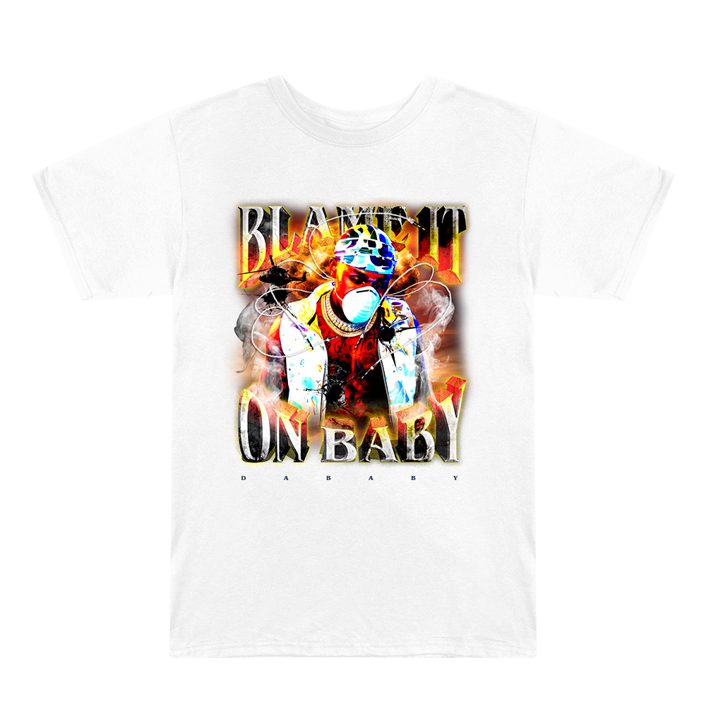 Blame It On Baby White Album Cover T-Shirt