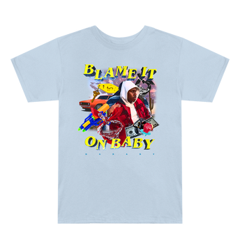Blame It On Baby Light Blue Graphic T-Shirt